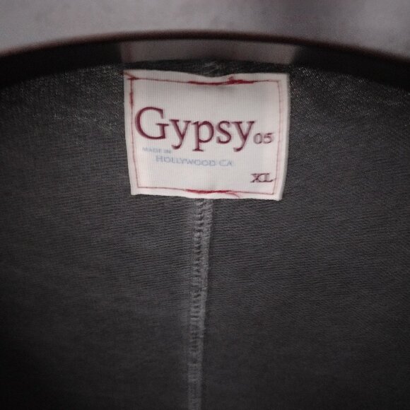 Gypsy 05 Gray Cotton Modal Jersey Blazer XL Boho Single Breasted Jacket - Picture 3 of 10